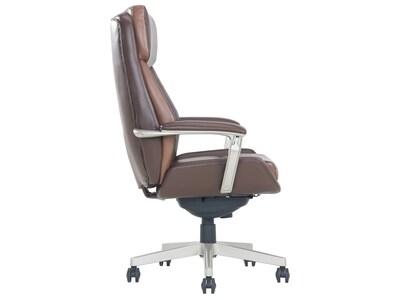 La-Z-Boy Alton Ergonomic Bonded Leather Swivel Executive Chair, Brown (51544-BRN)