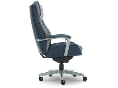 La-Z-Boy Alton Ergonomic Bonded Leather Swivel Executive Chair, Blue (60029-DS)
