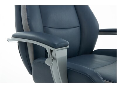 La-Z-Boy Alton Ergonomic Bonded Leather Swivel Executive Chair, Blue (60029-DS)