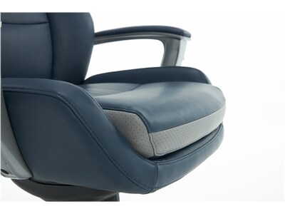 La-Z-Boy Alton Ergonomic Bonded Leather Swivel Executive Chair, Blue (60029-DS)