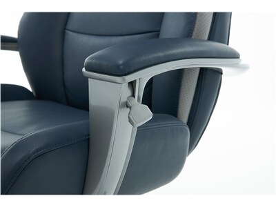 La-Z-Boy Alton Ergonomic Bonded Leather Swivel Executive Chair, Blue (60029-DS)