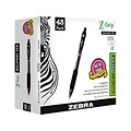 Zebra Z-Grip Retractable Ballpoint Pen, Medium Point, Black Ink, 48/Pack (22148)
