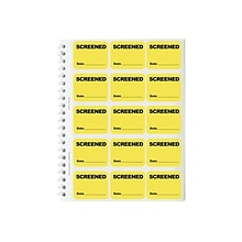 IDville Screened Adhesive Badge, Yellow, 675/Pack (134658031)