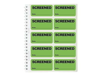 IDville Screened Adhesive Badge, Green, 500/Pack (134658131)