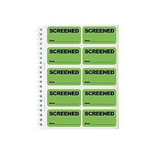 IDville Screened Adhesive Badge, Green, 500/Pack (134658131)