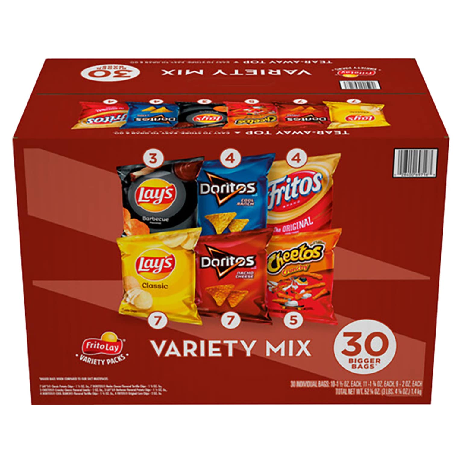 Frito Lay Gluten Free Variety Corn Chips, 30 Bags/Pack (798149)