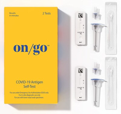 On/Go COVID-19 Antigen Self-Test, On the Go Kit, 2 Tests/Box, 40 Tests(TBN203264)