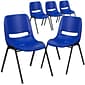 Flash Furniture HERCULES Series Plastic Kid's Shell Stack Chair, Navy, 5 Pack (5RUT12NVYBK)