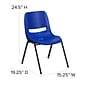Flash Furniture HERCULES Series Plastic Kid's Shell Stack Chair, Navy/Black, 5 Pack (5RUT14NVYBK)