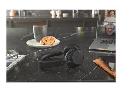 Jabra Evolve2 75 Active Noise Canceling Bluetooth Stereo On Ear Mobile Headset, USB-A, Black (27599-999-989)