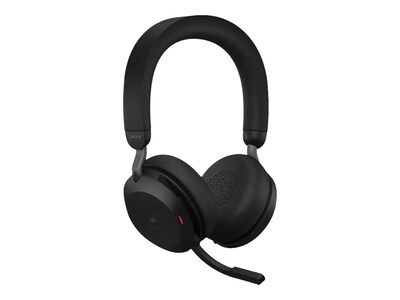 Jabra Evolve2 75 Active Noise Canceling Bluetooth Stereo On Ear Mobile Headset, USB-A, Black (27599-989-989)