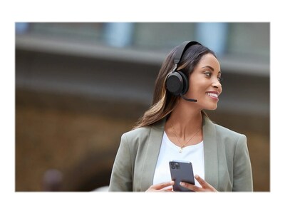 jabra Evolve2 75 Wireless Noise Canceling Bluetooth Stereo Mobile On Ear Headset, USB-C (27599-989-889)