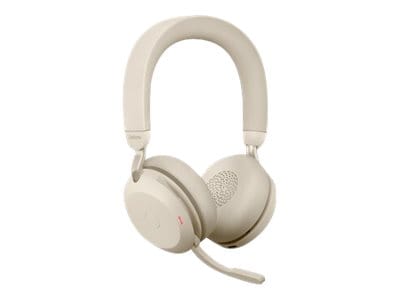 Jabra Evolve2 Active Noise Canceling Bluetooth Stereo Mobile On Ear Headset, Beige (27599-989-898)