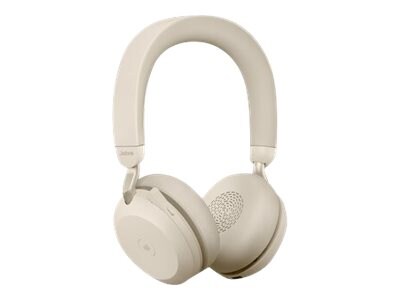 jabra Evolve2 75 Wireless Noise Canceling Bluetooth Stereo Mobile On Ear Headset, USB-C, MS Certifie