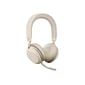 Jabra Evolve2 75 Active Noise Canceling Bluetooth Stereo Mobile On Ear Headset, USB-C, MT Certified, Beige (27599-999-898)