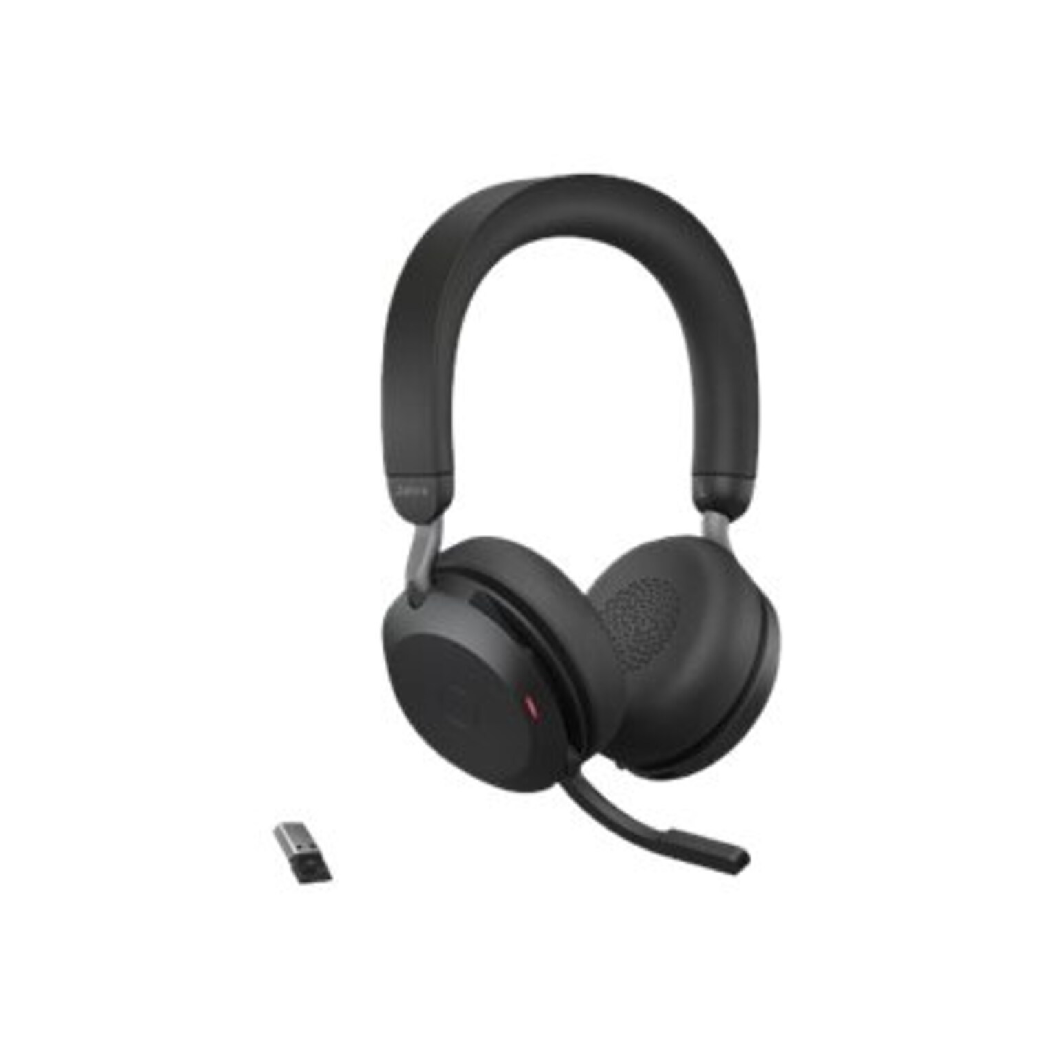 jabra Evolve2 75 Wireless Noise Canceling Bluetooth Stereo Mobile On Ear Headset, USB-A, Black (27599-989-999)