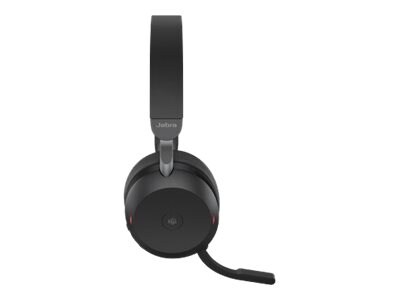 Jabra Evolve2 75 Active Noise Canceling Bluetooth Stereo On Ear Mobile Headset, USB-A, Black (27599-