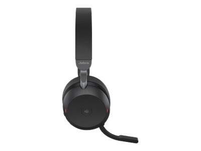 jabra Evolve2 75 Wireless Noise Canceling Bluetooth Stereo Mobile On Ear Headset, USB-A, Black (2759
