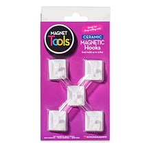 Dowling Magnets 1 x 0.88 Ceramic Magnetic Hooks, White (DO-735008)