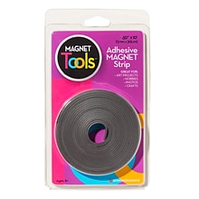 Dowling Magnets® Magnet Strip Roll With Adhesive, 1/2 x 10, 6 Rolls/Bundle (DO-735003)