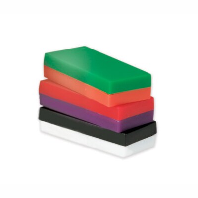 Dowling Magnets 2"(H) x 1"(W) x 1/2"(D) Big Block Magnets, Assorted Colors, 40/Pack (DO-710D)