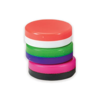 Dowling Magnets 1 1/8"(Dia) Button Magnets, Assorted Colors (DO-711D)