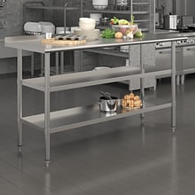 Flash Furniture Stainless Steel Worktable, 60 x 24 (NHWTGU2460BSP)