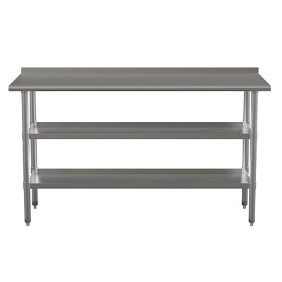 Flash Furniture Stainless Steel Worktable, 60" x 24" (NHWTGU2460BSP)