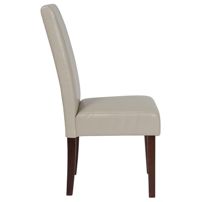 Flash Furniture Greenwich Series Midcentury LeatherSoft Parsons Dining Chair, Beige, 4/Pack (4QYA379061BGL)
