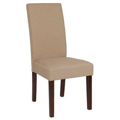 Flash Furniture Greenwich Series Midcentury Fabric Parsons Dining Chair, Beige, 4 Pack (4QYA379061BGE)