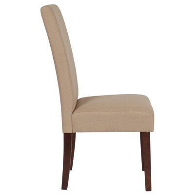 Flash Furniture Greenwich Series Midcentury Fabric Parsons Dining Chair, Beige, 4 Pack (4QYA379061BGE)