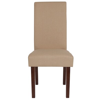 Flash Furniture Greenwich Series Midcentury Fabric Parsons Dining Chair, Beige, 4 Pack (4QYA379061BGE)
