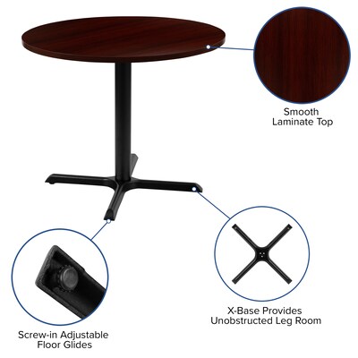 Flash Furniture 36" Round Conference Table, Mahogany (GCMBLK15MHG)