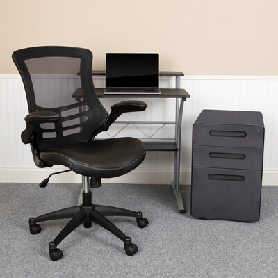 Flash Furniture 28 Desk Office Bundle Set, Black (BLNCLIFAPX5LBK)
