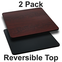 Flash Furniture 42 Reversible Restaurant Table Top, Black/Mahogany (2XUMBT4242)