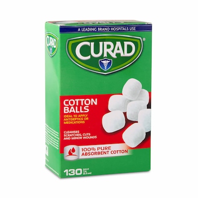 Curad® Sterile Cotton Balls, 1", 130/Box (MIICUR110163RB)