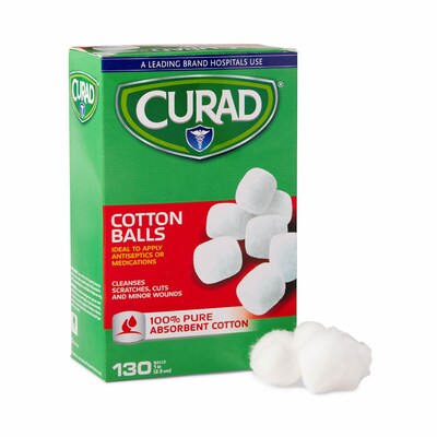 Curad® Sterile Cotton Balls, 1", 130/Box (MIICUR110163RB)