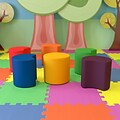 Flash Furniture Vinyl Kids Soft Seating, Assorted Colors, 6-Pieces (ZBFTFLOWER6018)