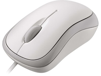Microsoft Basic Ambidextrous Optical USB Mouse for Business, White (4YH-00006)