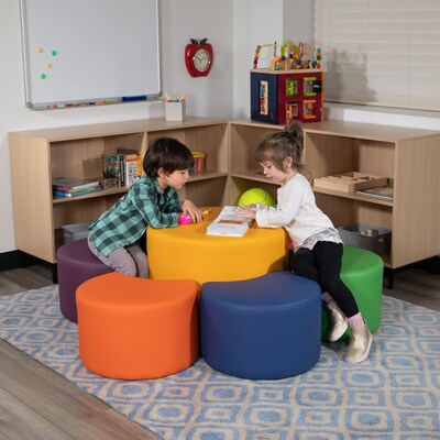 Flash Furniture Vinyl Kids Soft Seating, Yellow (ZBFT060R18YEL)