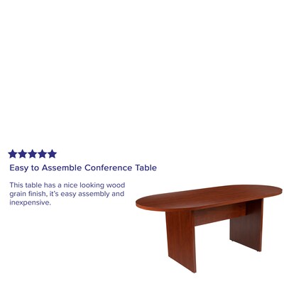 Flash Furniture 72" Oval Conference Table, Cherry (GCTL1035CHR)