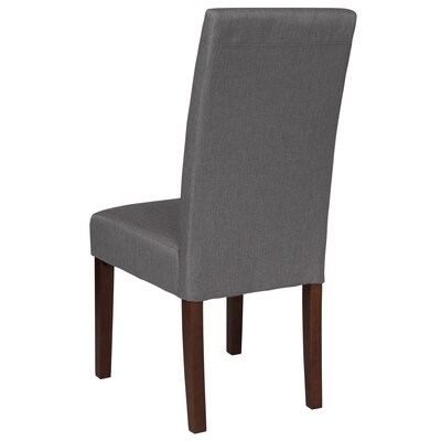 Flash Furniture Greenwich Series Midcentury Fabric Parsons Dining Chair, Light Gray, 6/Pack (6QYA379061LGY)