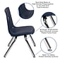 Flash Furniture Mickey Plastic Student Stack School Chair, Navy (ADVSSC12NAVY)