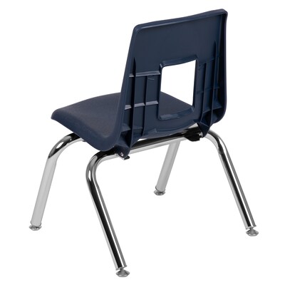 Flash Furniture Mickey Plastic Student Stack School Chair, Navy (ADVSSC12NAVY)