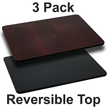 Flash Furniture 30 Reversible Restaurant Table Top, Black/Mahogany (3XUMBT2430)