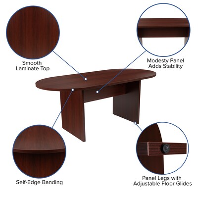 Flash Furniture 72" Oval Conference Table, Mahogany (GCTL1035MHG)