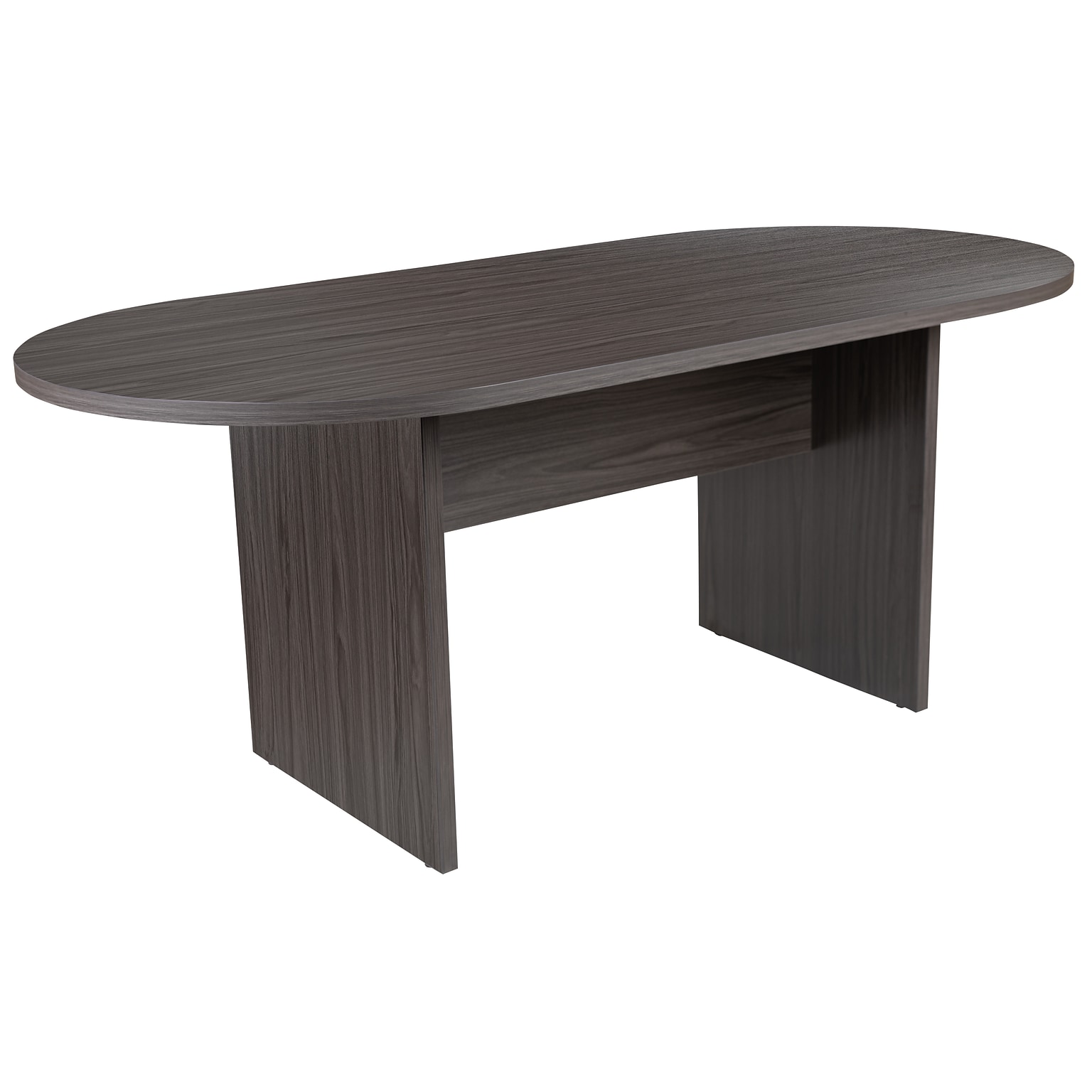 Flash Furniture 72 Oval Conference Table, Rustic Gray (GCTL1035GRY)