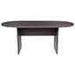 Flash Furniture 72" Oval Conference Table, Rustic Gray (GCTL1035GRY)