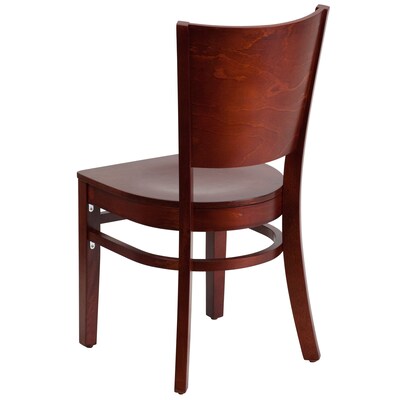 Flash Furniture Lacey Series Traditional Wood Restaurant Dining Chair, Mahogany, 2/Pack (2XUDGW094MAH)