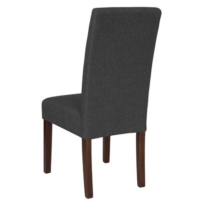 Flash Furniture Greenwich Series Midcentury Fabric Parsons Dining Chair, Gray, 6/Pack (6QYA379061GY)